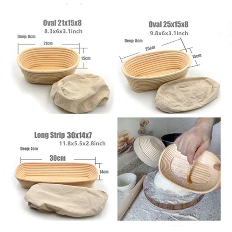 Extra Large Oval Proofing Bread Basket Rattan Etsy