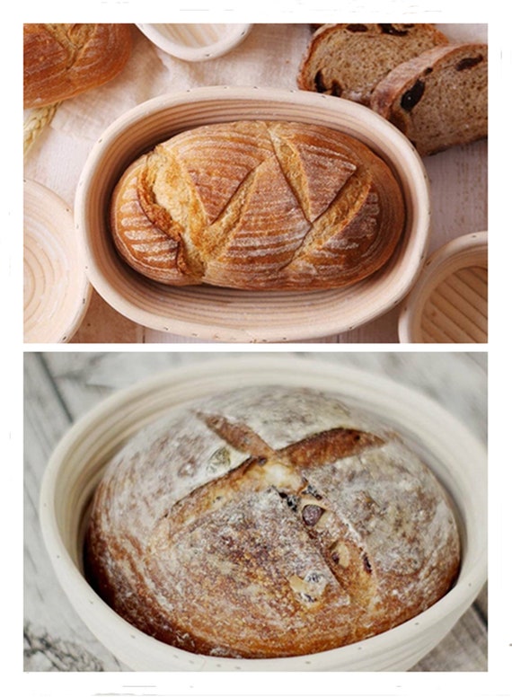 Grand panier à pain Banneton anti-moisissure, panier de fermentation  naturel en forme de brot, de forme ovale et ronde pour la levée de la pâte,  panier en rotin -  France