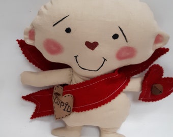 Lil Cupid, Cupid, primitive Cupid, Valentine's Day Cupid, Valentine decor, Valentine decoration, Valentine's Day, Cupid decoration