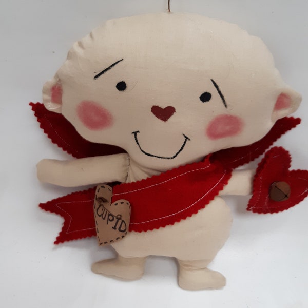 Lil Cupid, Cupid, primitive Cupid, Valentine's Day Cupid, Valentine decor, Valentine decoration, Valentine's Day, Cupid decoration