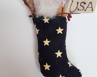 Uncle Sam peg hanger, patriotic peg hanger, patriotic stocking, Americana decor, Uncle Sam, July 4th, prim patriotic, primitive Uncle Sam
