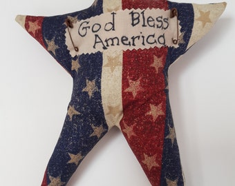 Americana star, patriotic star, primitive patriotic star, wreath enhancement, patriotic decor, patriotic decoration, star decor, July 4th
