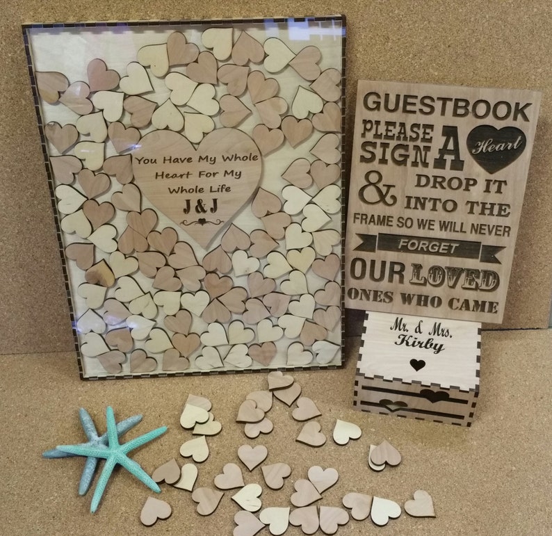 Custom Signature Shadow Box Wedding Frame Guestbook Etsy