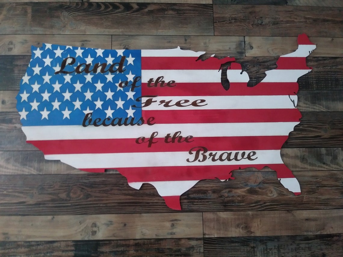 United States Outline Large Wall Art USA House Decor USA Wall Etsy