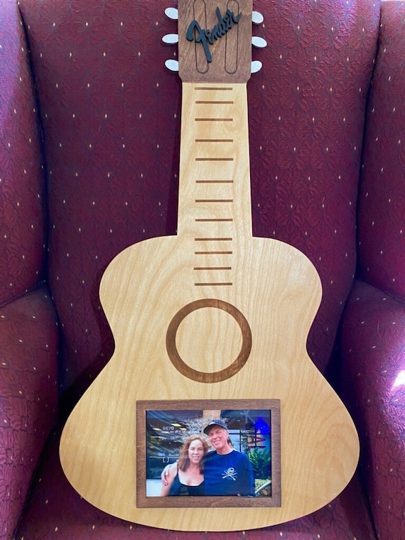 Guitar Photo Frame Guitar Custom Shaped Photo Frame Photo Etsy