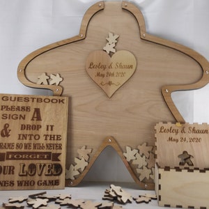 Libro degli ospiti Tema gioco da tavolo Meeple matrimonio Libro degli ospiti matrimonio Regalo