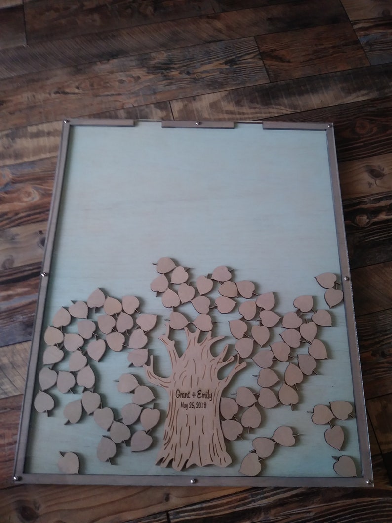 Guest Book With Leaves for Guest to Sign Guestbook Alternative Etsy