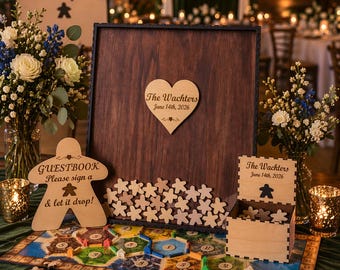 Guest book Board game theme Meeple wedding Wedding Guestbook Gift