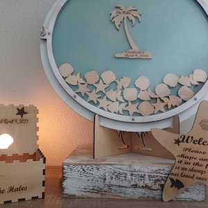 Beach wedding guest book signature frame, Wedding guest book alternative,Guestbook Custom guestbook Unique wedding guestbook Nautical Turtle