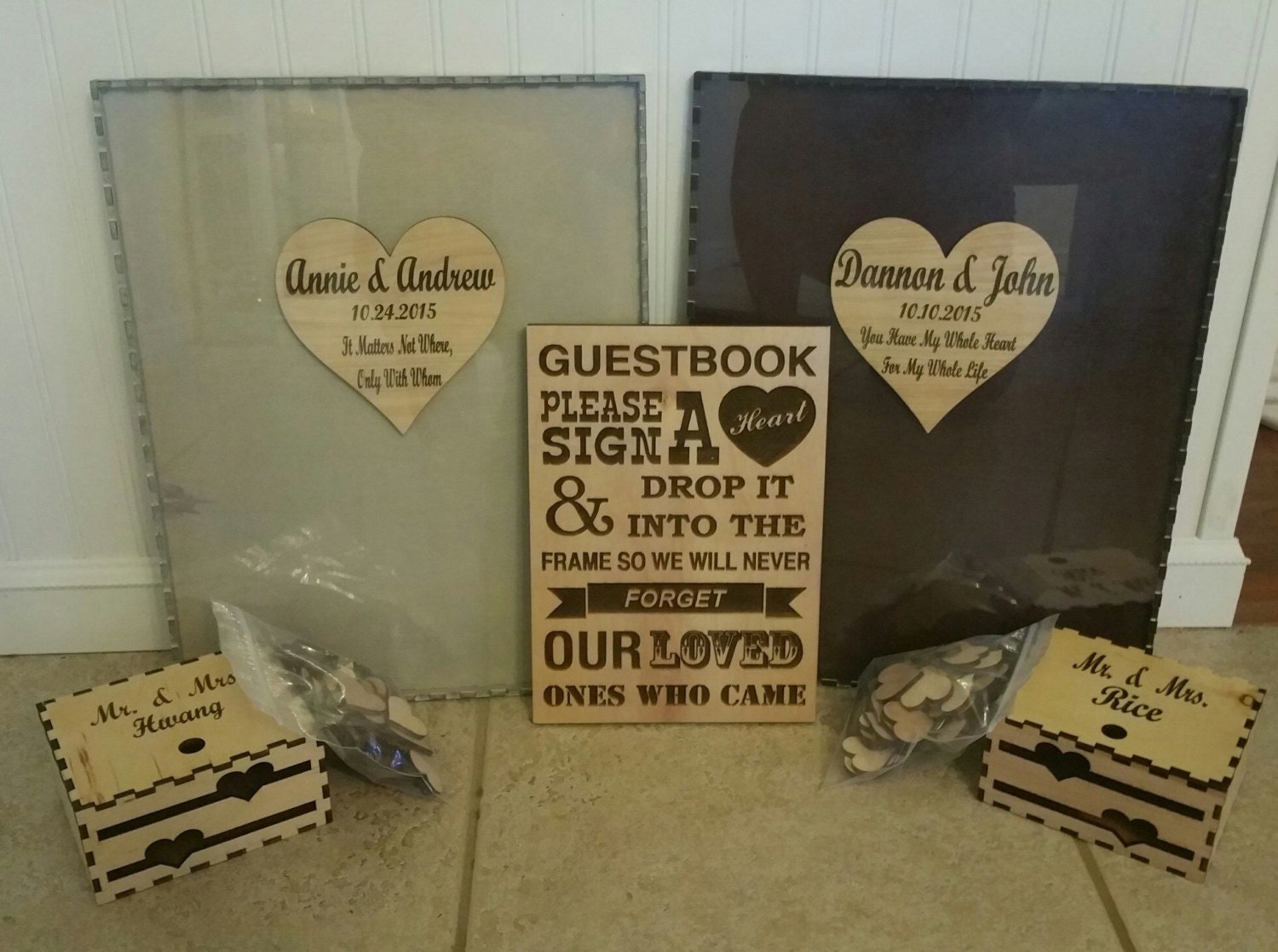 Signature Shadow Box Custom Signature Shadow Box Wedding Frame Guestbook - Etsy