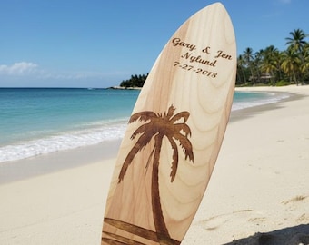 Guest Book Alternative Custom Surfboard Beach Wedding Summer Decor Drop Box