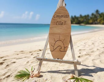Guest Book Alternative Custom Surfboard Beach Wedding Summer Decor Drop Box