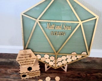 Dungeons and Dragons Themed Guest Book Wedding Guest Book Alternative Personalized drop box Alternative Guest Book  Guest Book Unique D&D