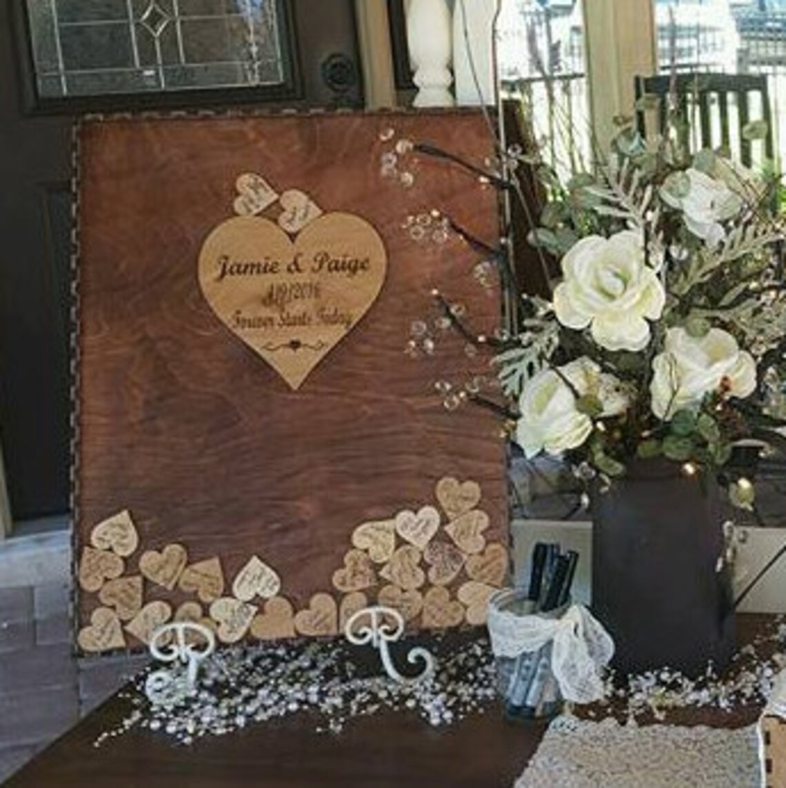 Wedding Guest Book Drop Box (alternate Guestbook) Shadow Box Guest Book ...