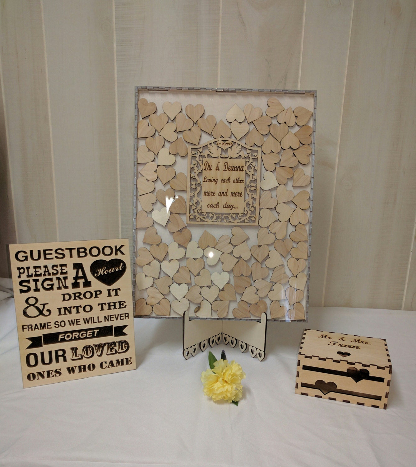 Wedding Guest book drop box Alternate Guestbook Shadow Box Etsy