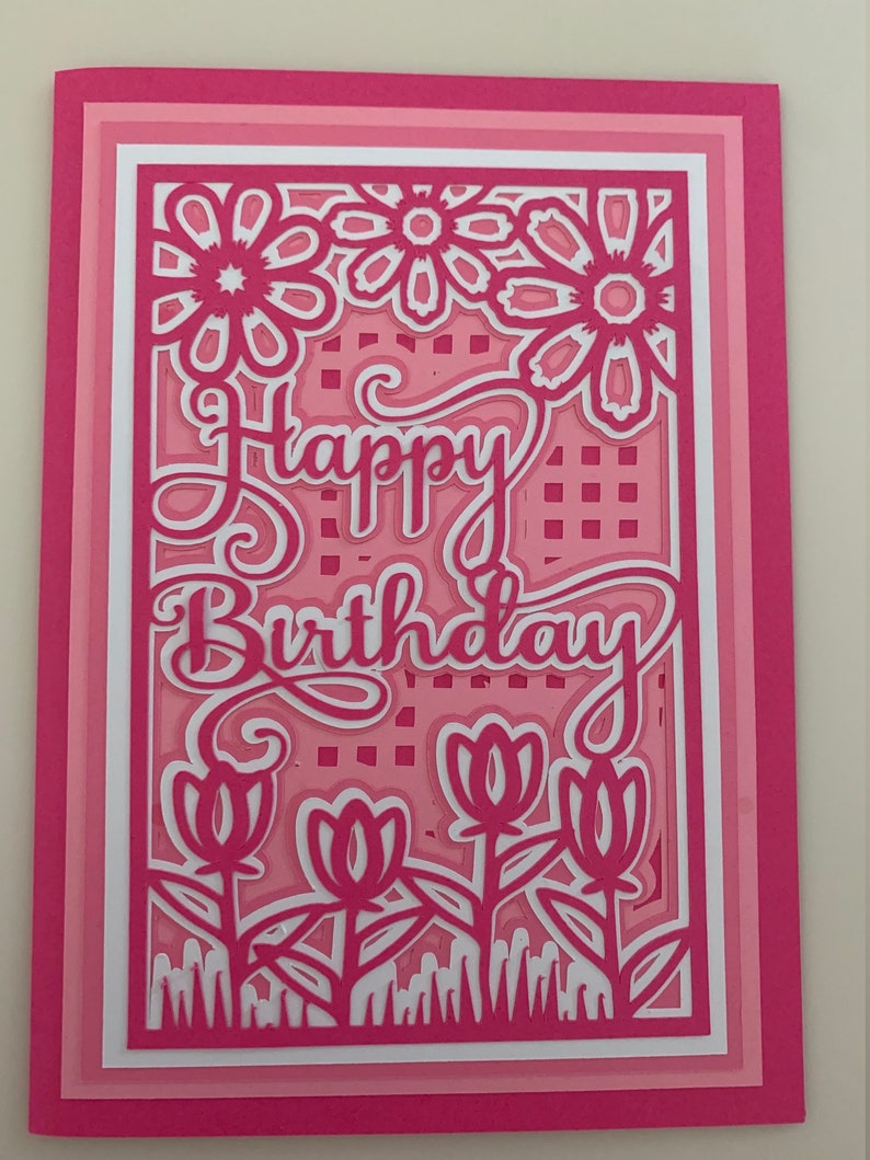 Download SVG Cut File-4 Layer Birthday Day Card | Etsy