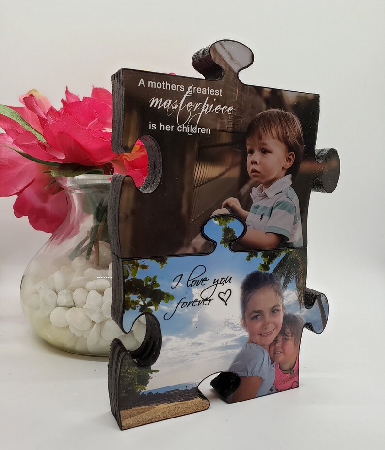 Custom Puzzle Piece Photo Collage Photo Collage Personal Etsy Norway