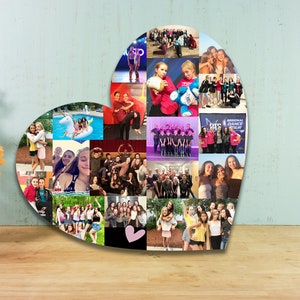 Custom Photo Collage, Heart Shape Photo Collage, Wood Letters, Personal Collage, Photo Collage, Personal Photo Collage, Custom Photo Letters