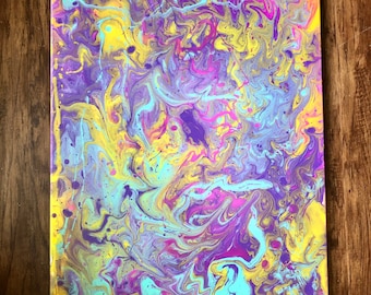 Hangover Cure / Acrylic Pour Painting - 18 in. x 24 in.