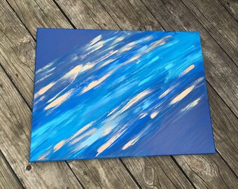 Outer Space / Abstract Acrylic Painting - 18 in. x 24 in.