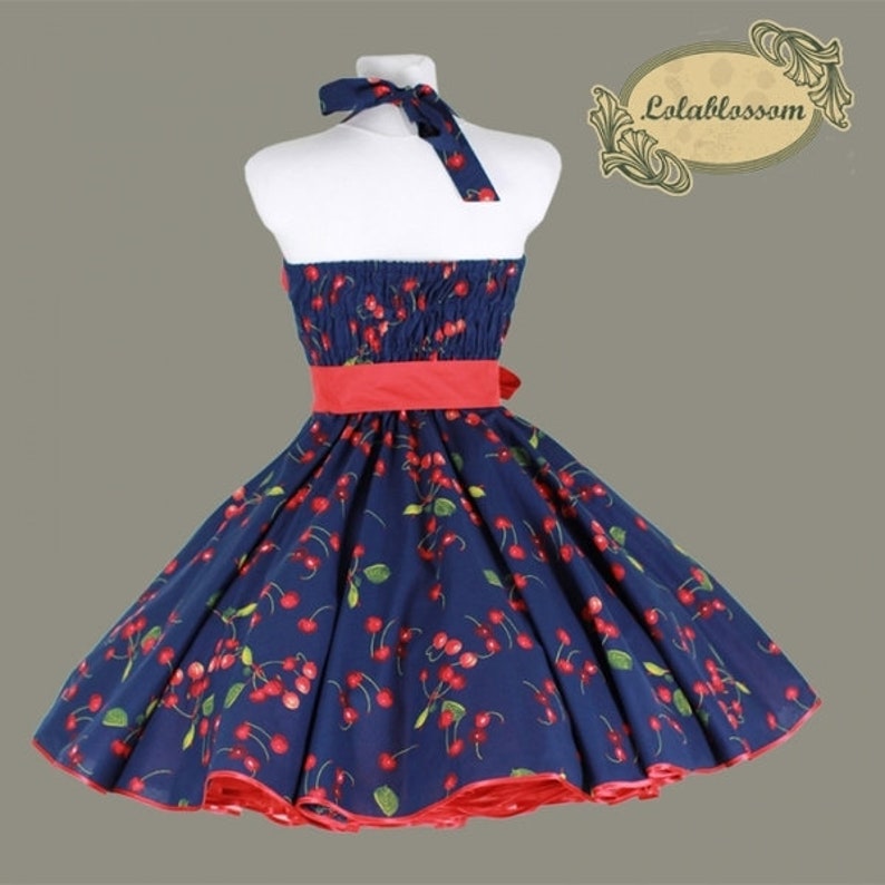 50s dress Z Petticoat Cherry Cherries