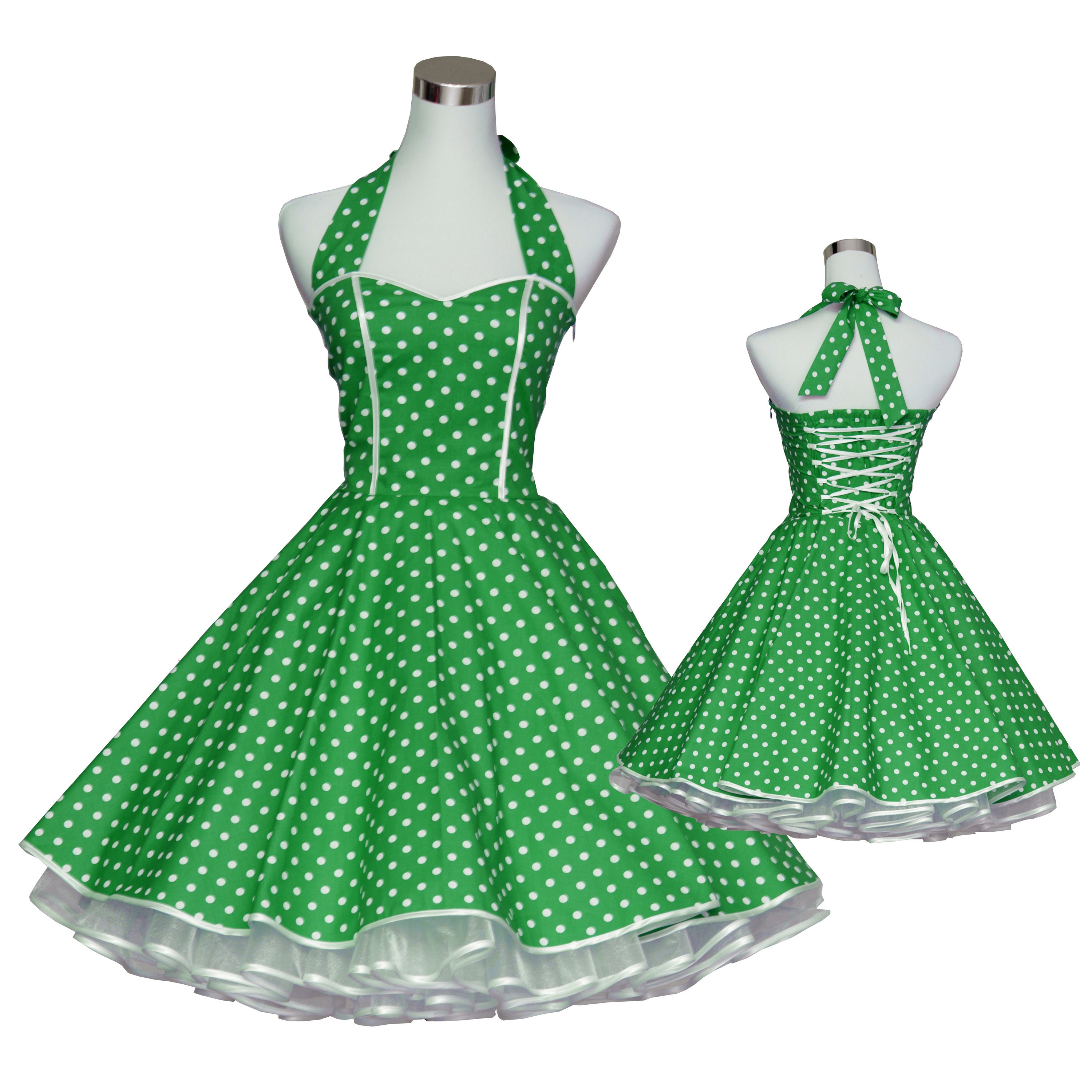 green 50s dress