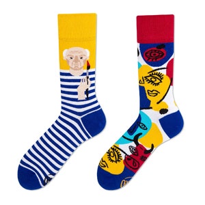 Pablo socks from MANY MORNINGS, women's socks, men's socks, mismatched socks, colorful socks, gift for women, gift for men