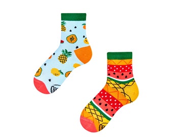 Fruit kids socks from MANY MORNINGS, girls socks, boys socks, mismatched socks, colorful socks, children's socks, gift for kids