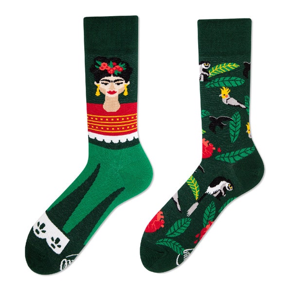 Freeda sokken van VELE OCHTENDEN, damessokken, herensokken, mismatched sokken, kleurrijke sokken, cadeau voor vrouwen, cadeau voor mannen
