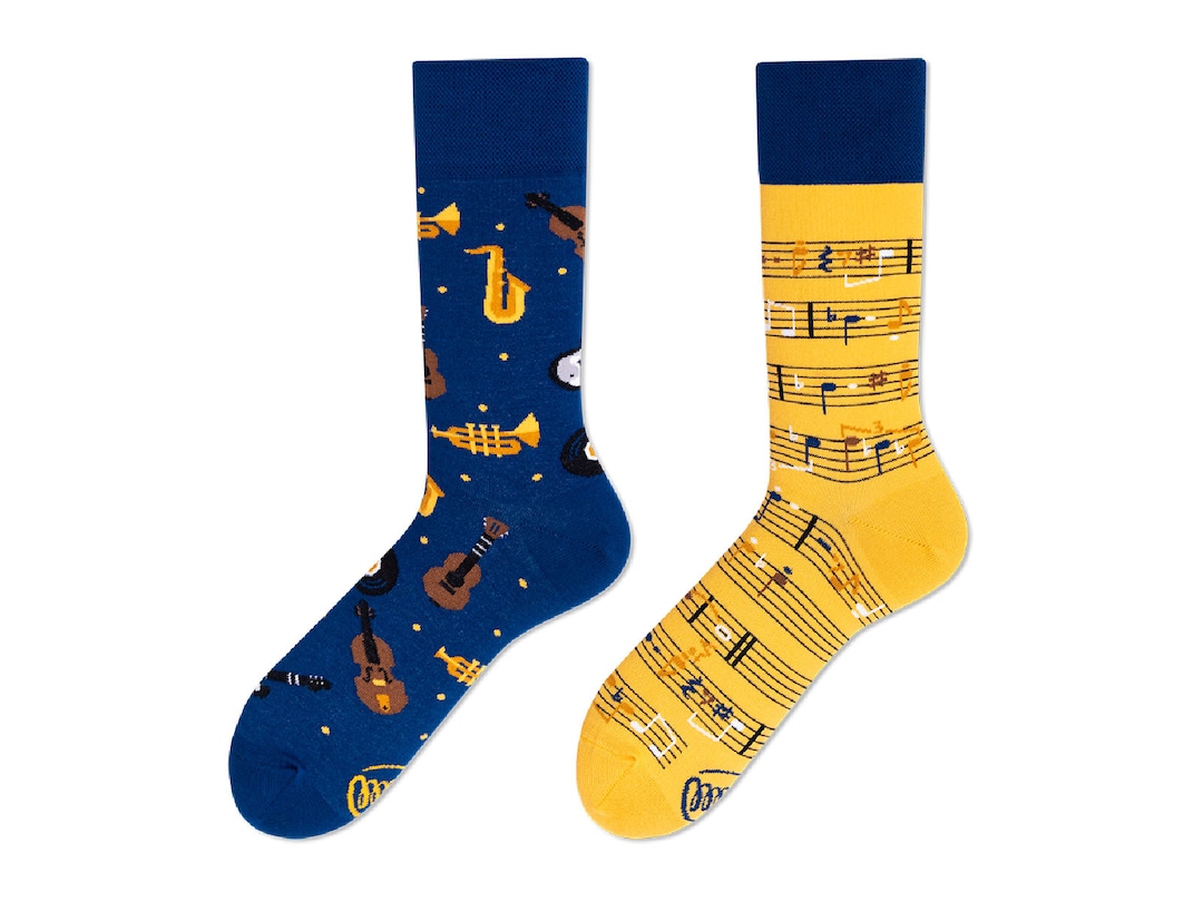 Music Socks From MANY MORNINGS Women's Socks Men's Etsy