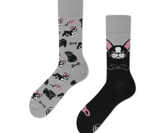 Dogs socks from MANY MORNINGS, women's socks, men's socks, mismatched socks, colorful socks, gift for women, gift for men