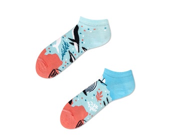 Whale low socks from MANY MORNINGS, women's socks, men's socks, mismatched socks, colorful socks, gift for women, gift for men
