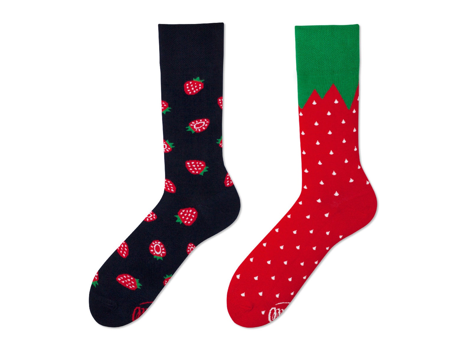 Strawberries Socks mismatched socks mens socks casual | Etsy