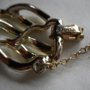 CORO Vintage Silver Tone Swirl Link Bracelet image 3