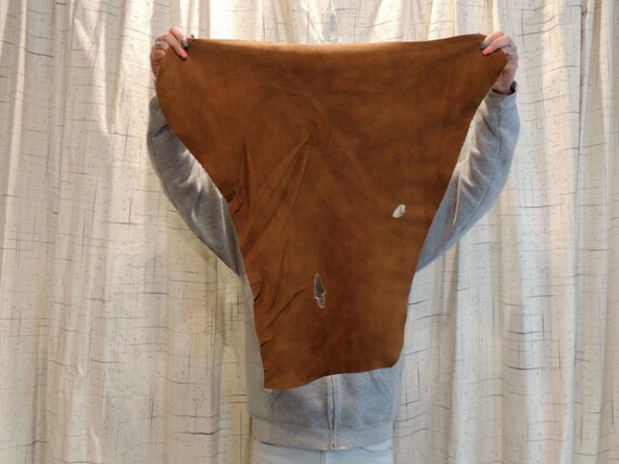 1-15 TOBACCO Deerskin Deer Leather Hide for Native American Crafts Doll Clothes Buckskin Jewelry Cosplay Steampunk Costumes Deerskin Laces