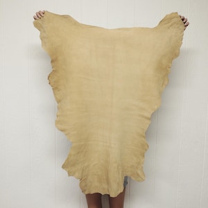 BRAINTAN Buckskin Leather Hide for Native American Crafts Pipe Bag Flute Bags Regalia Cosplay Costumes Leather Laces Moccasins SCA LARP Garb