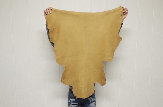 SMOKE Buckskin Leather Hide for Native American Crafts Pipe Bag Flute Bags Regalia Cosplay Costumes Leather Laces Moccasins SCA LARP Garb