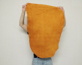 5-7 oz. GOLD Buffalo Bison Leather Hide for Native American SASS SCA Crafts Moccasins Pouches Buckskins 10-28