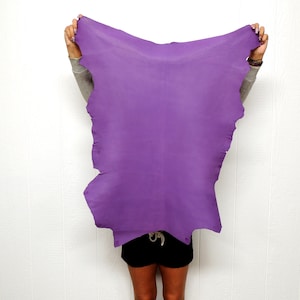 PURPLE Buckskin Leather Hide for Native Crafts Purses SCA LARP Garb Clothing