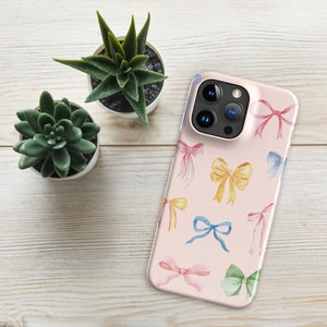 Pink Ribbon Case for iPhone | Aesthetic Phone Case | Unique Accessories | Vintage | Protective Case | Coquette