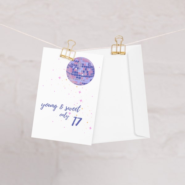 Dancing Queen 17th Birthday Greeting card