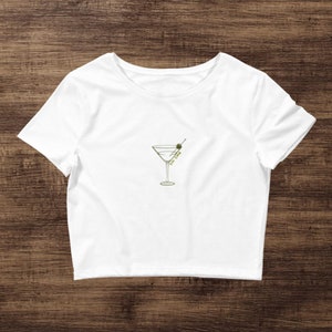 Haut court Tini Time | Haut court Martini | Sortie Haut | Tenue de fête | Cadeau d'anniversaire | Cadeaux pour elle | T-shirt bébé | An 2000 T-shirts bébé