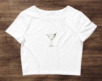 Tini Time Crop Top | Martini Crop Top | Going Out Top | Party Outfit | Birthday Gift | Gifts For Her | Baby Tee | Y2K Baby Tee