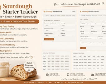 Aplicación web para el seguimiento de la masa madre: registro de alimentación, planificador de horneado y seguimiento de la fermentación (acceso instantáneo).