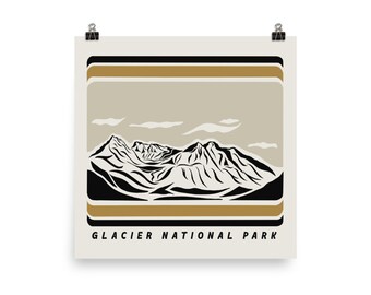 Glacier National Park Poster.