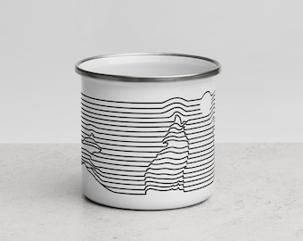 Run with the wolves. Enamel Mug