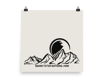 Grand Teton National Park Poster.