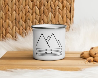 Ski Mug. Enamel Mug