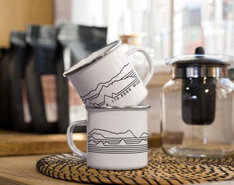 Bridger Bowl coordinates.  Enamel Mug