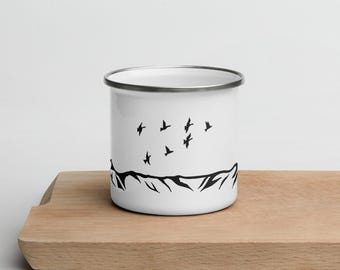 Bridger Mountain Range. Enamel Mug